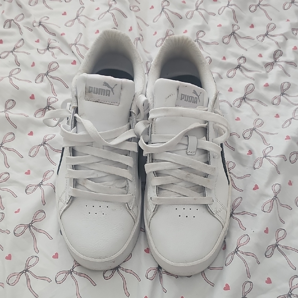 Puma Womens  White and Black Sneakers